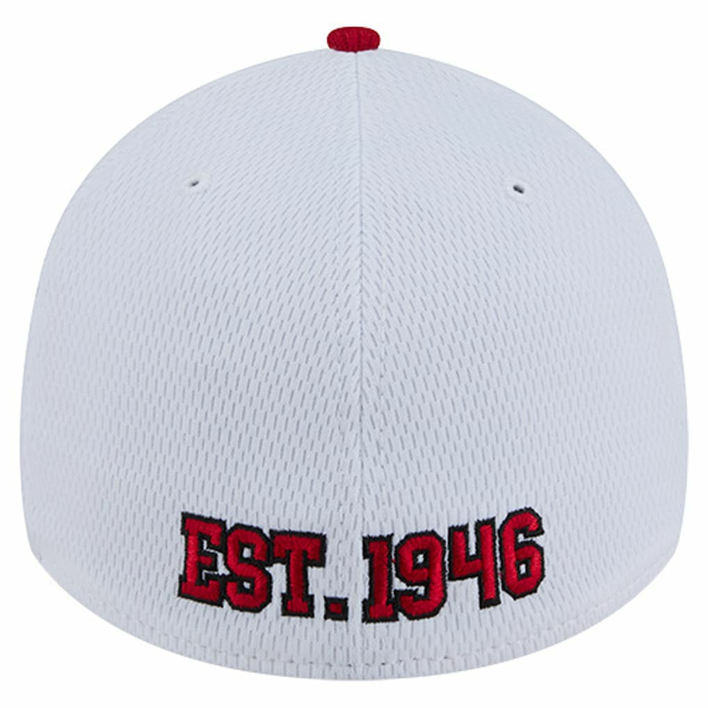 San Francisco 49ers New Era Dashmark Rays 39THIRTY Flex Hat White/Scarlet - NFL