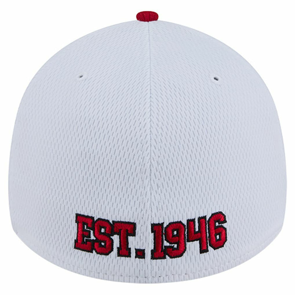San Francisco 49ers New Era Dashmark Rays 39THIRTY Flex Hat White/Scarlet - NFL