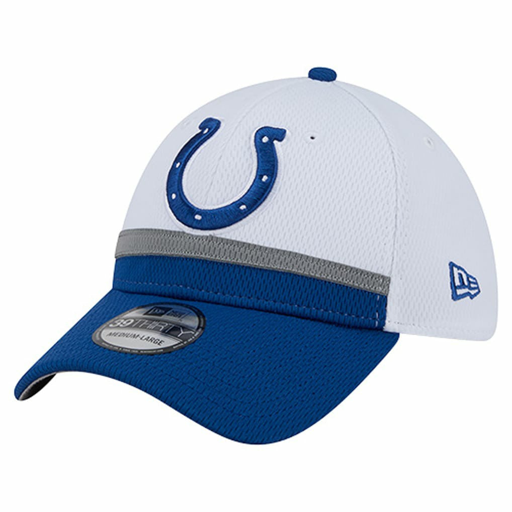 Indianapolis Colts New Era Dashmark Rays 39THIRTY Flex Hat White/Royal - NFL