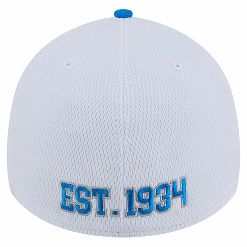 Detroit Lions New Era Dashmark Rays 39THIRTY Flex Hat White/Blue - NFL