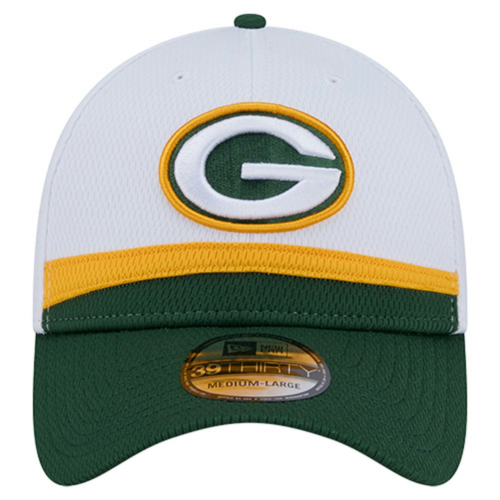 Green Bay Packers New Era Dashmark Rays 39THIRTY Flex Hat White/Green - NFL