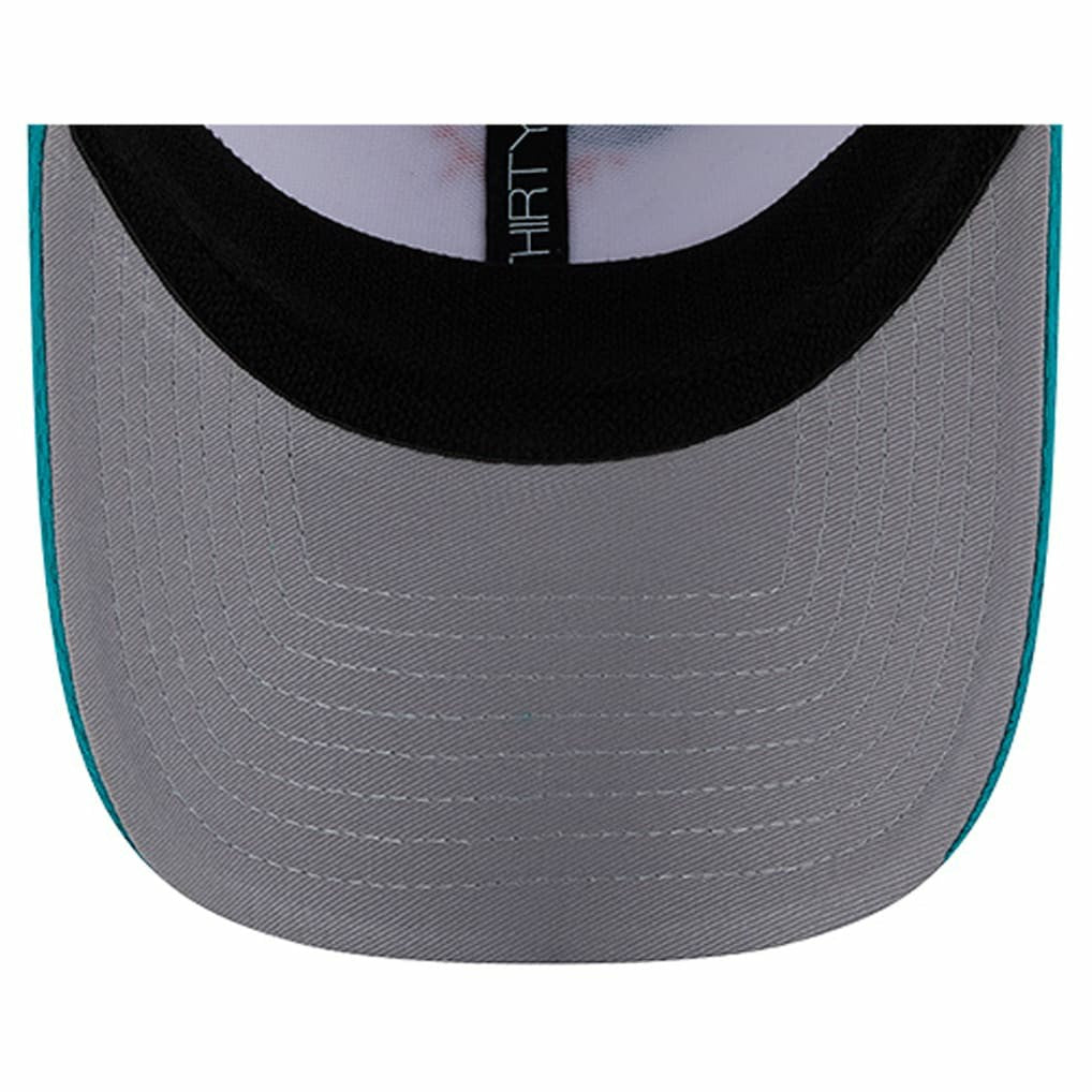 Miami Dolphins New Era Dashmark Rays 39THIRTY Flex Hat White/Aqua - NFL
