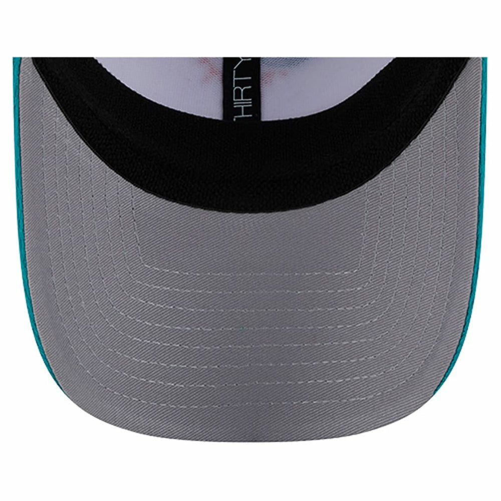 Miami Dolphins New Era Dashmark Rays 39THIRTY Flex Hat White/Aqua - NFL