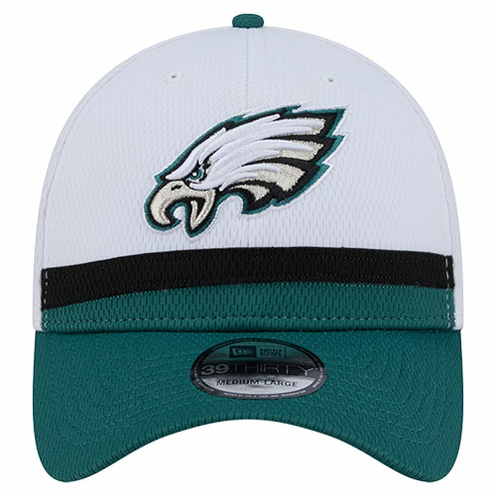 Philadelphia Eagles New Era Dashmark Rays 39THIRTY Flex Hat White/Midnight Green - NFL