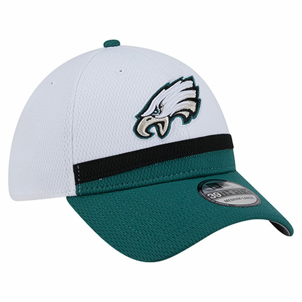 Philadelphia Eagles New Era Dashmark Rays 39THIRTY Flex Hat White/Midnight Green - NFL