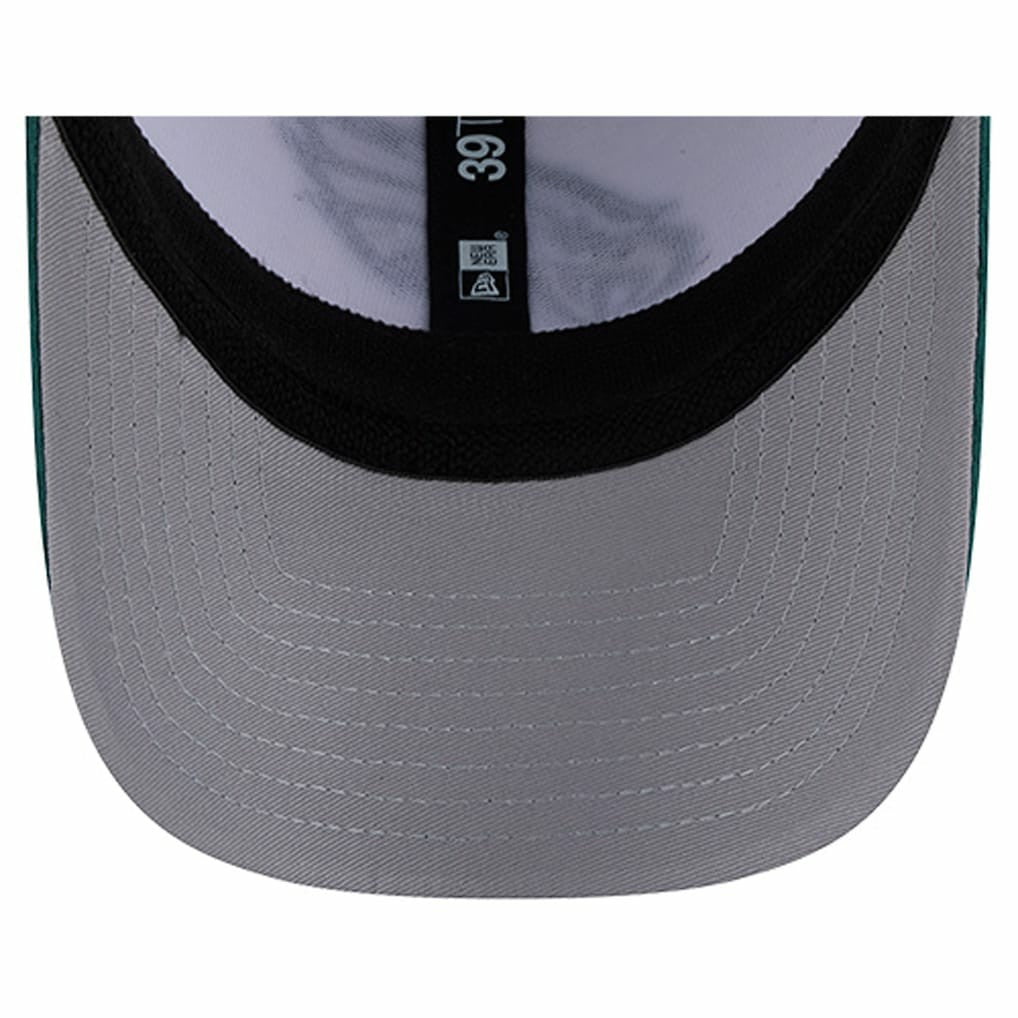 Philadelphia Eagles New Era Dashmark Rays 39THIRTY Flex Hat White/Midnight Green - NFL