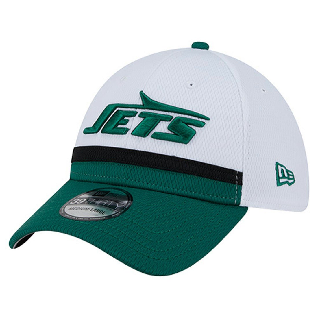 New York Jets New Era Dashmark Rays 39THIRTY Flex Hat White/Green - NFL