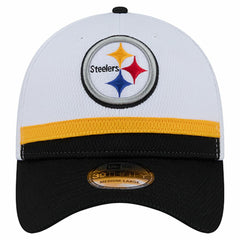 Pittsburgh Steelers New Era Dashmark Rays 39THIRTY Flex Hat White/Black - NFL
