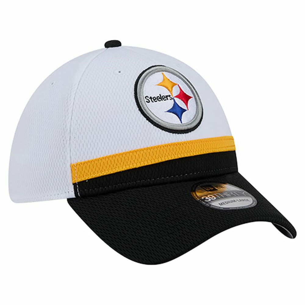 Pittsburgh Steelers New Era Dashmark Rays 39THIRTY Flex Hat White/Black - NFL