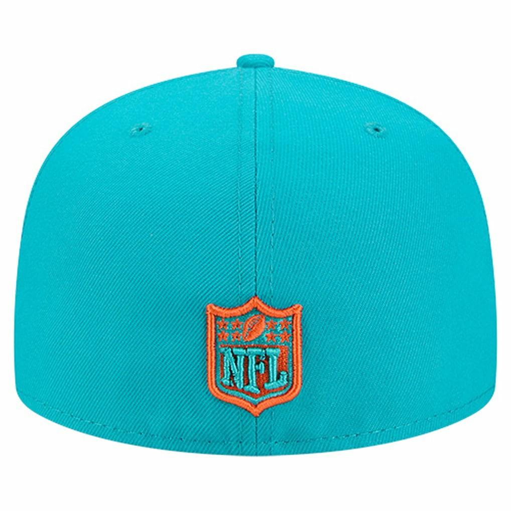 Miami Dolphins New Era Group Chat 59FIFTY Fitted Hat Aqua - NFL