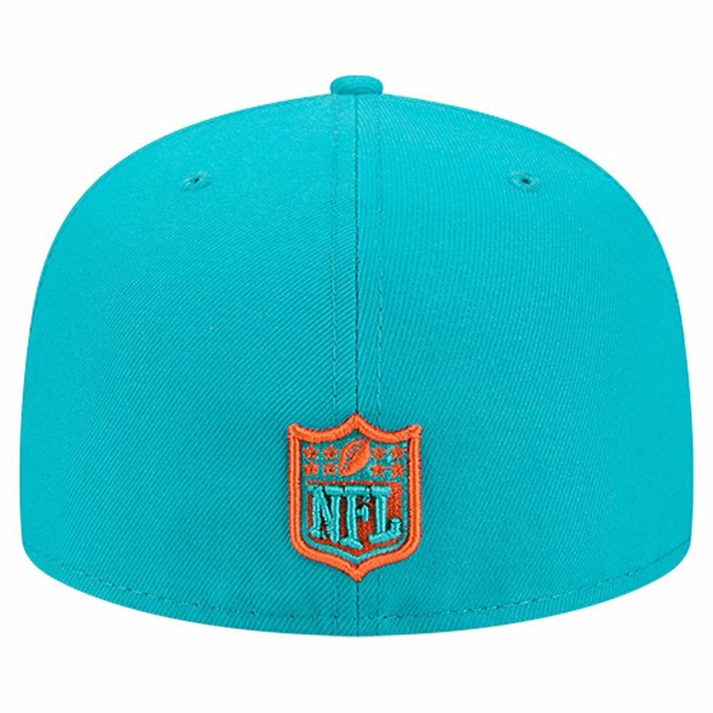 Miami Dolphins New Era Group Chat 59FIFTY Fitted Hat Aqua - NFL