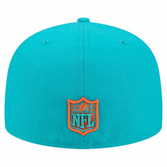 Miami Dolphins New Era Group Chat 59FIFTY Fitted Hat Aqua - NFL