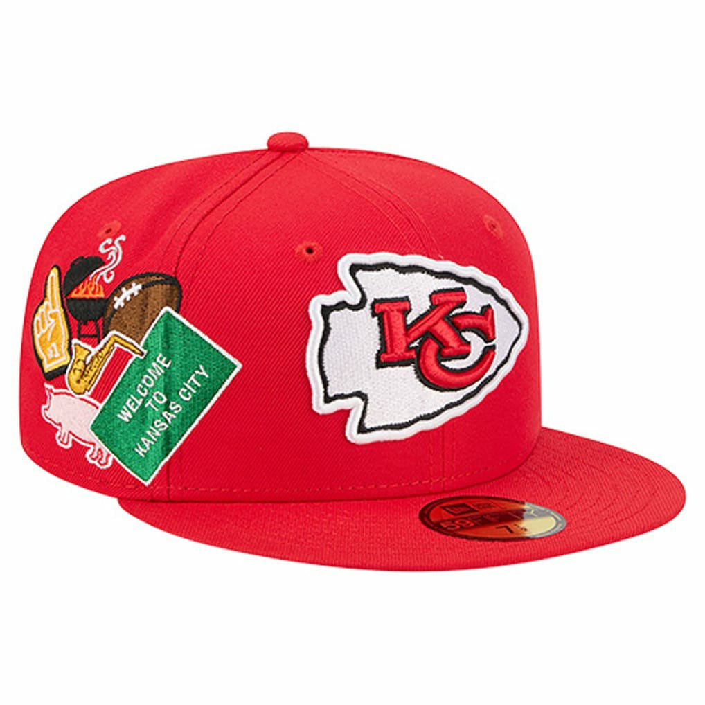 Kansas City Chiefs New Era Group Chat 59FIFTY Fitted Hat Red - NFL