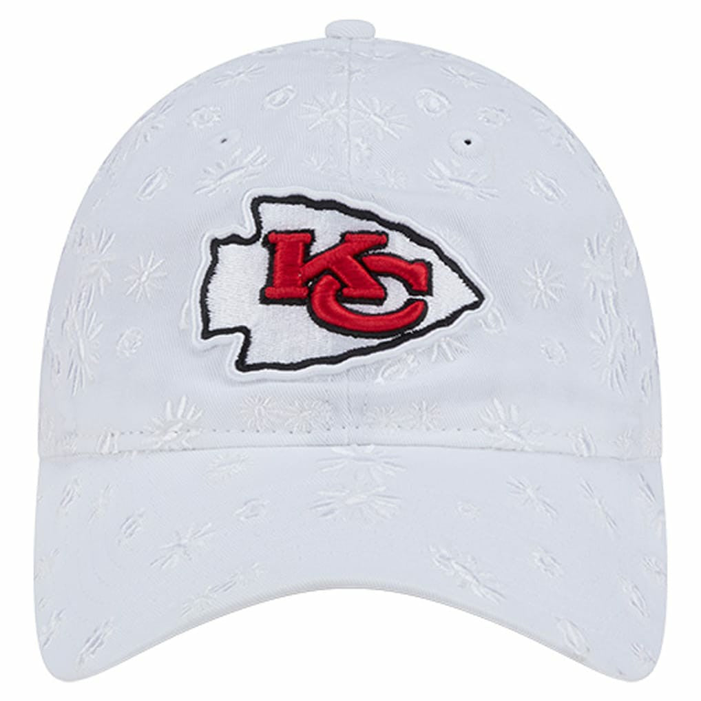 Kansas City Chiefs New Era Women's Floral 9TWENTY Adjustable Hat White - NFL