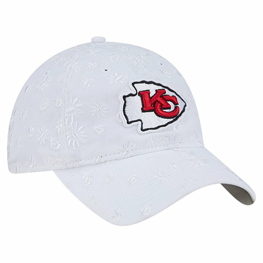 Kansas City Chiefs New Era Women's Floral 9TWENTY Adjustable Hat White - NFL