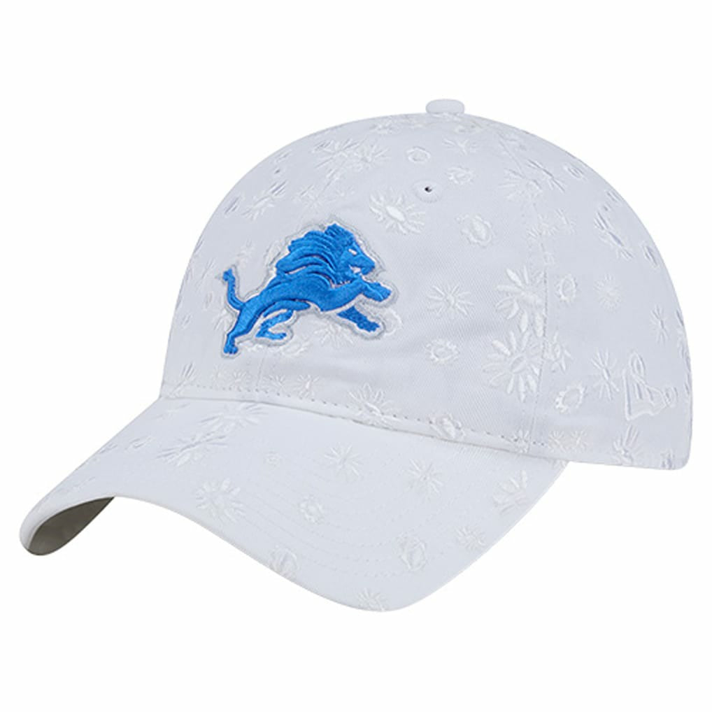 Detroit Lions New Era Women's Floral 9TWENTY Adjustable Hat White - NFL
