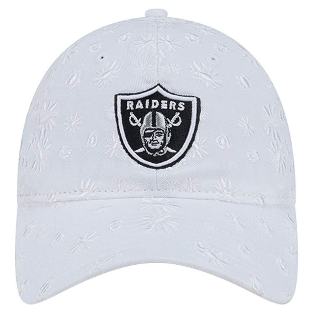 Las Vegas Raiders New Era Women's Floral 9TWENTY Adjustable Hat White - NFL