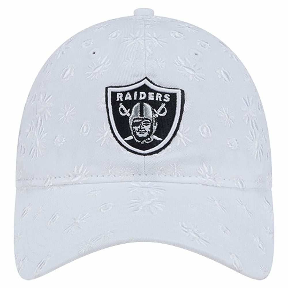 Las Vegas Raiders New Era Women's Floral 9TWENTY Adjustable Hat White - NFL