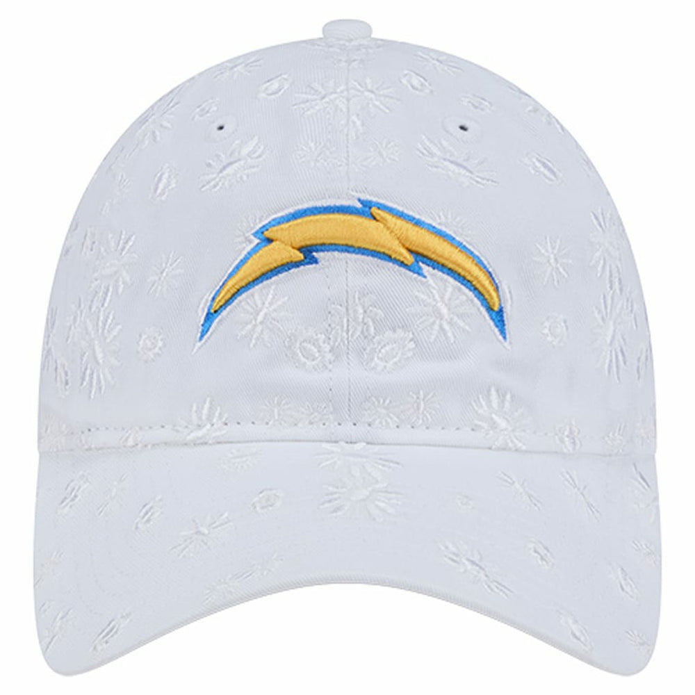 Los Angeles Chargers New Era Women's Floral 9TWENTY Adjustable Hat White - NFL