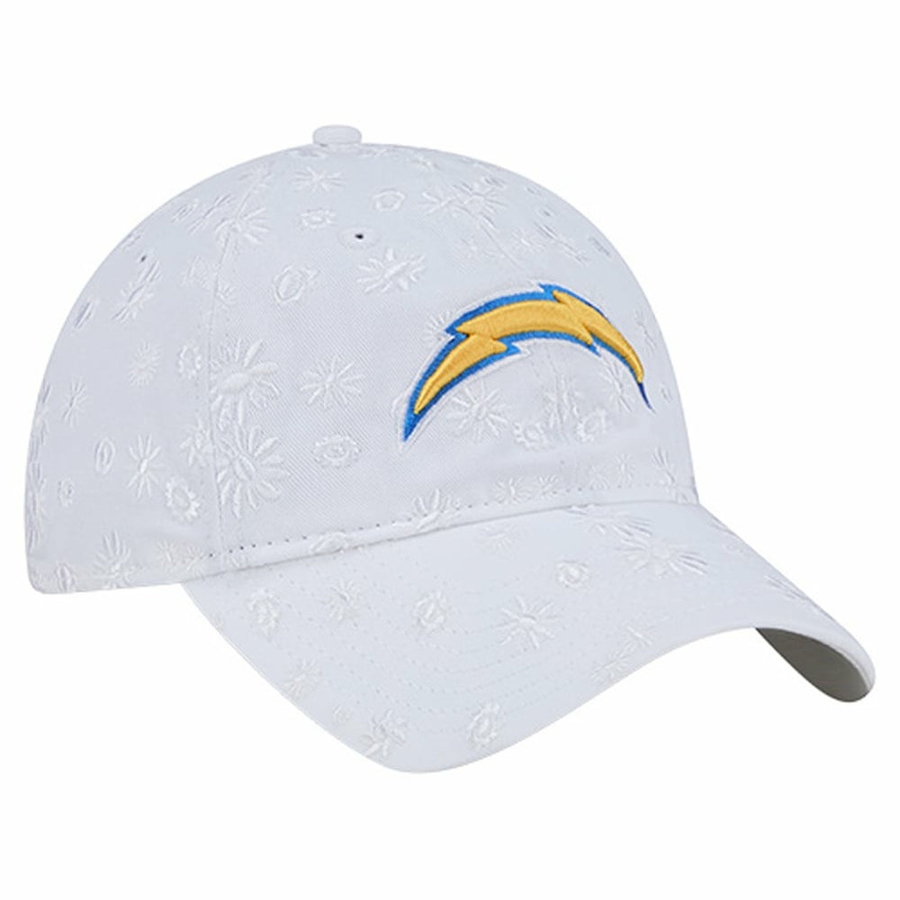 Los Angeles Chargers New Era Women's Floral 9TWENTY Adjustable Hat White - NFL