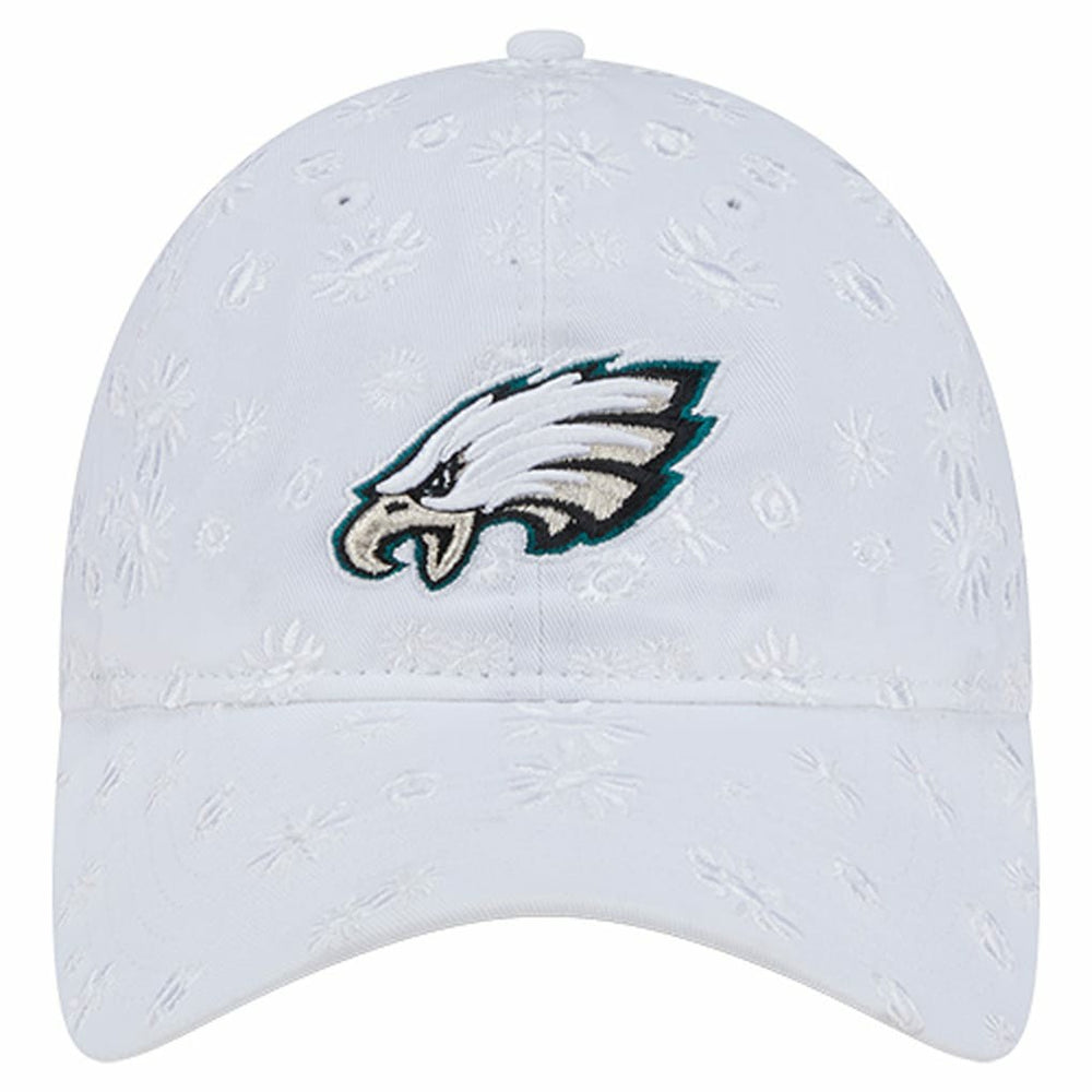 Philadelphia Eagles New Era Women's Floral 9TWENTY Adjustable Hat White - NFL