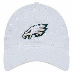 Philadelphia Eagles New Era Women's Floral 9TWENTY Adjustable Hat White - NFL