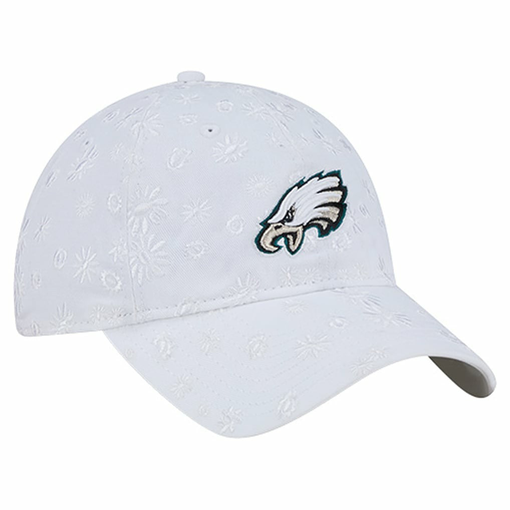 Philadelphia Eagles New Era Women's Floral 9TWENTY Adjustable Hat White - NFL
