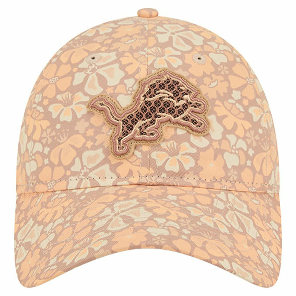 Detroit Lions New Era Women's Floral 9TWENTY Adjustable Hat Tan - NFL