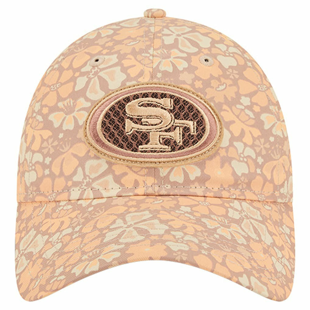 San Francisco 49ers New Era Women's Floral 9TWENTY Adjustable Hat Tan - NFL