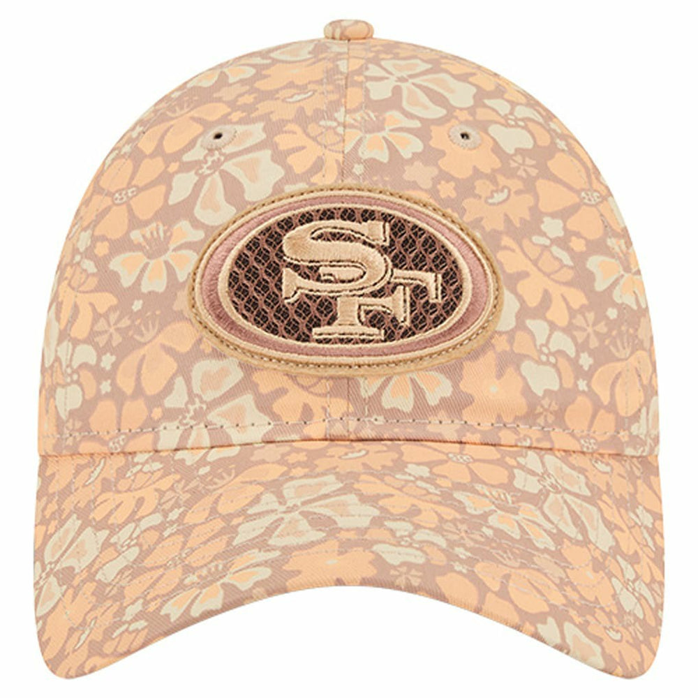 San Francisco 49ers New Era Women's Floral 9TWENTY Adjustable Hat Tan - NFL