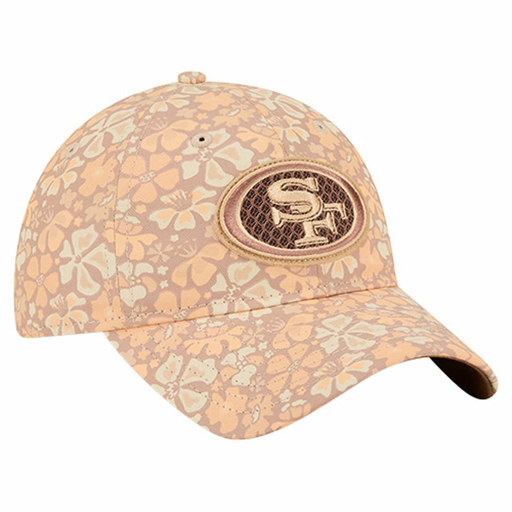 San Francisco 49ers New Era Women's Floral 9TWENTY Adjustable Hat Tan - NFL