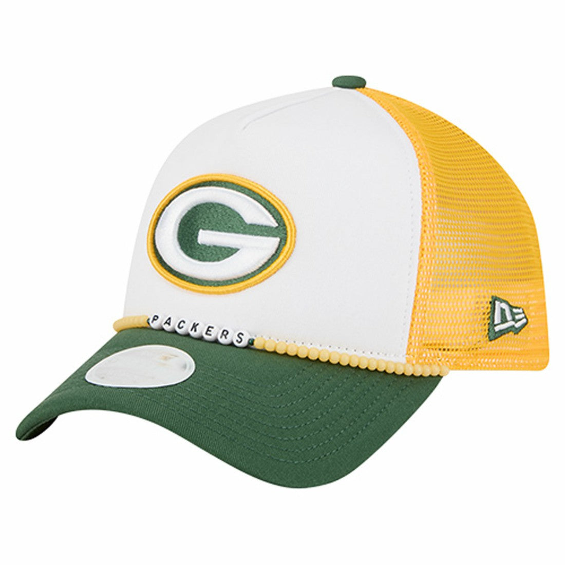 Green Bay Packers New Era Women's Friendship Bracelet 9FORTY Adjustable Hat White/Green - NFL