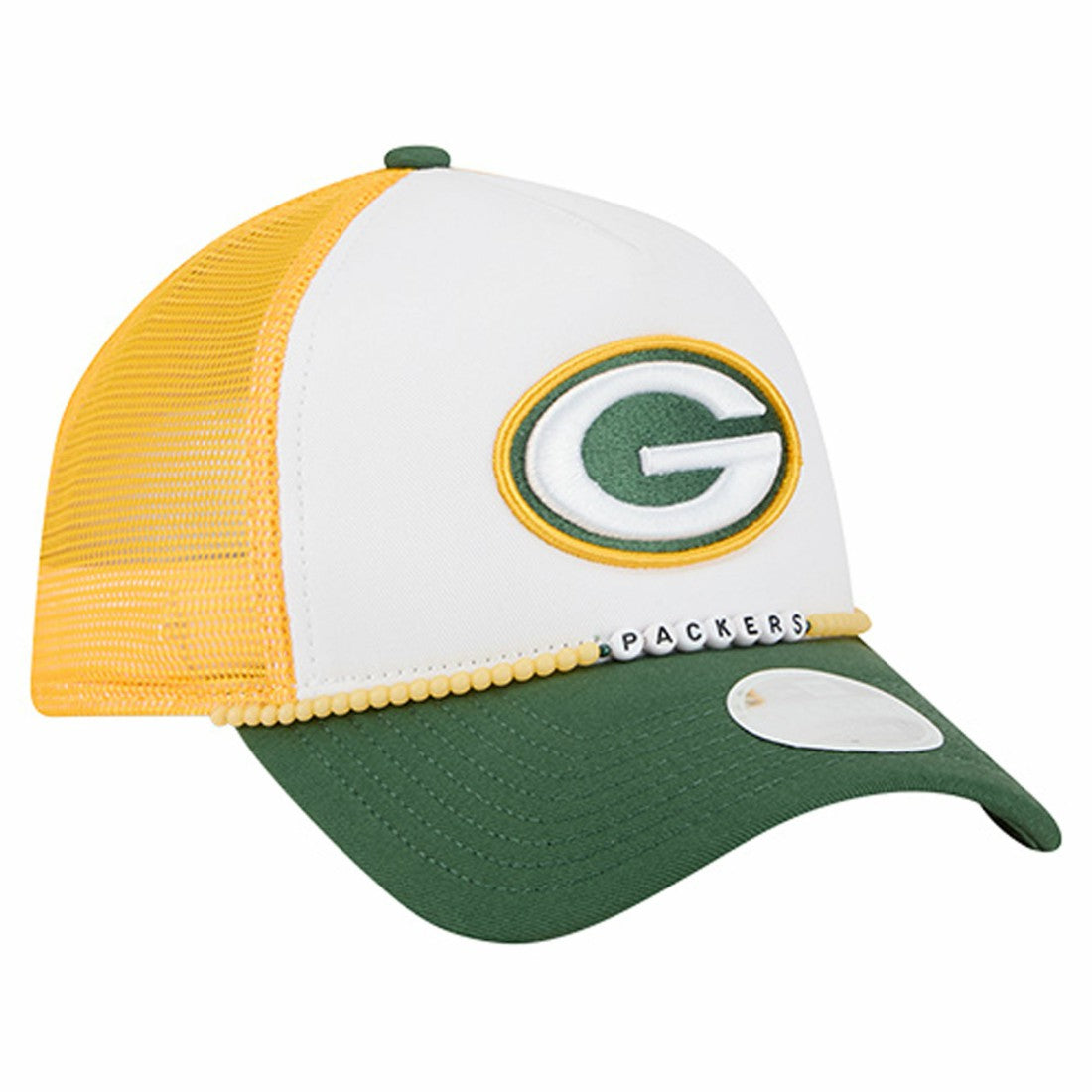 Green Bay Packers New Era Women's Friendship Bracelet 9FORTY Adjustable Hat White/Green - NFL