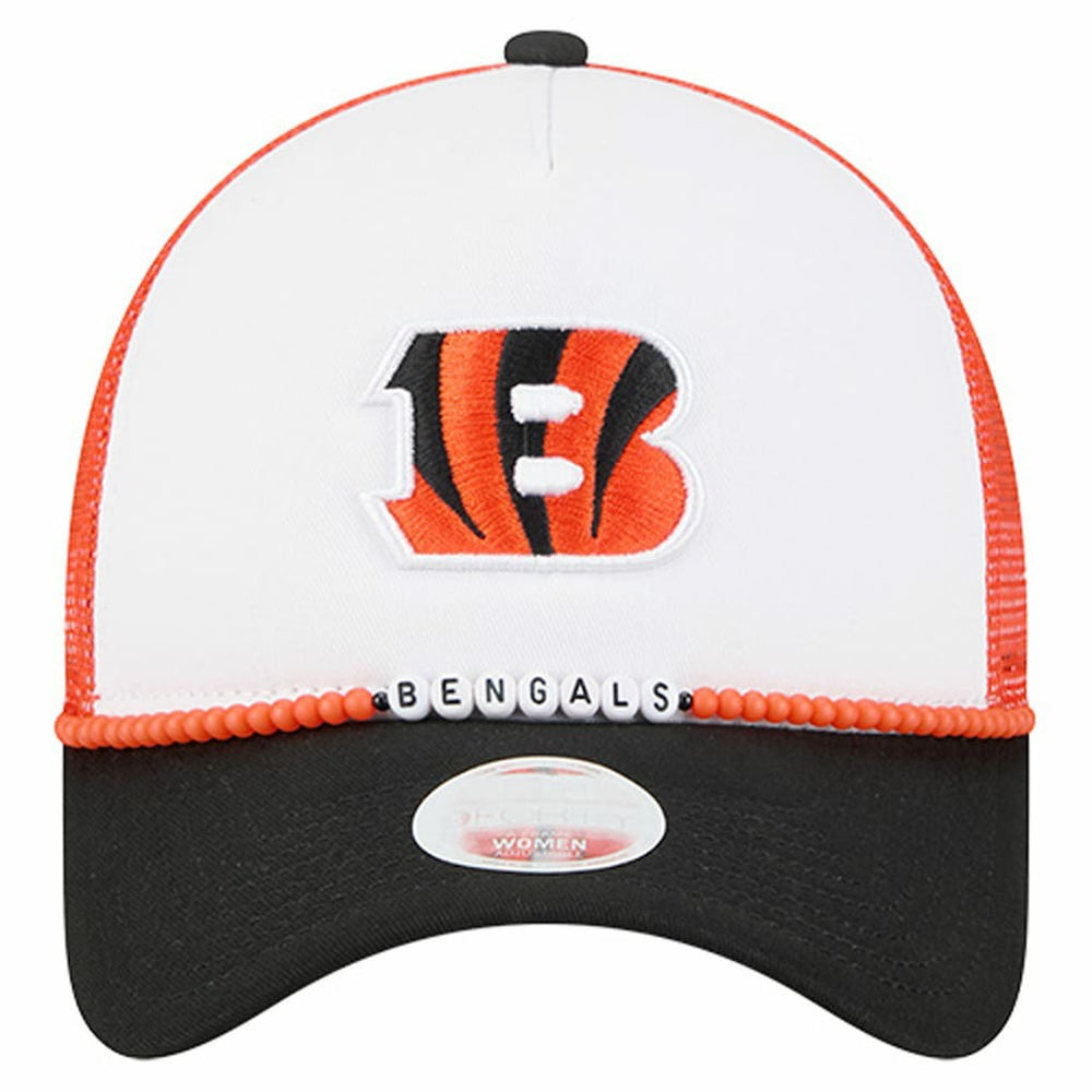 Cincinnati Bengals New Era Women's Friendship Bracelet 9FORTY Adjustable Hat White/Black - NFL