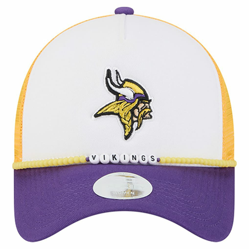Minnesota Vikings New Era Women's Friendship Bracelet 9FORTY Adjustable Hat White/Purple - NFL