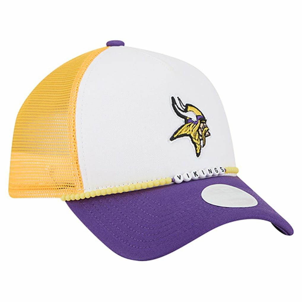 Minnesota Vikings New Era Women's Friendship Bracelet 9FORTY Adjustable Hat White/Purple - NFL