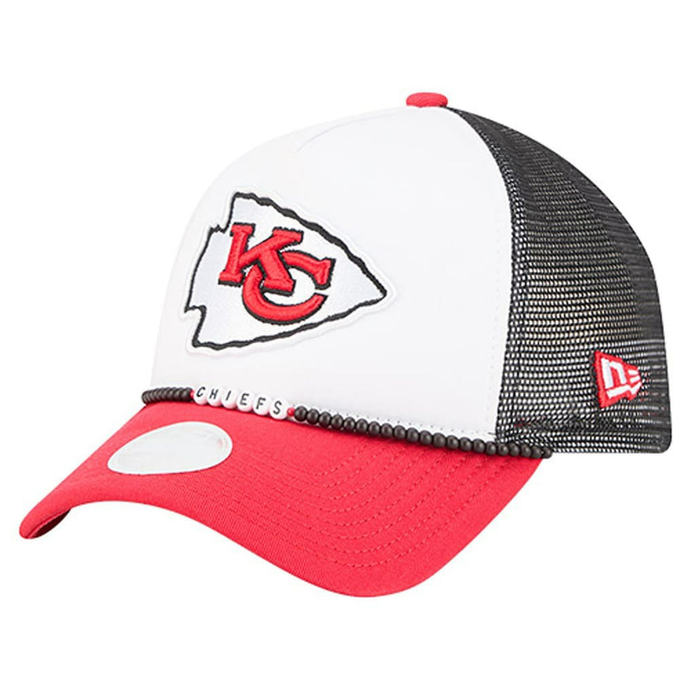 Kansas City Chiefs New Era Women's Friendship Bracelet 9FORTY Adjustable Hat White/Red - NFL