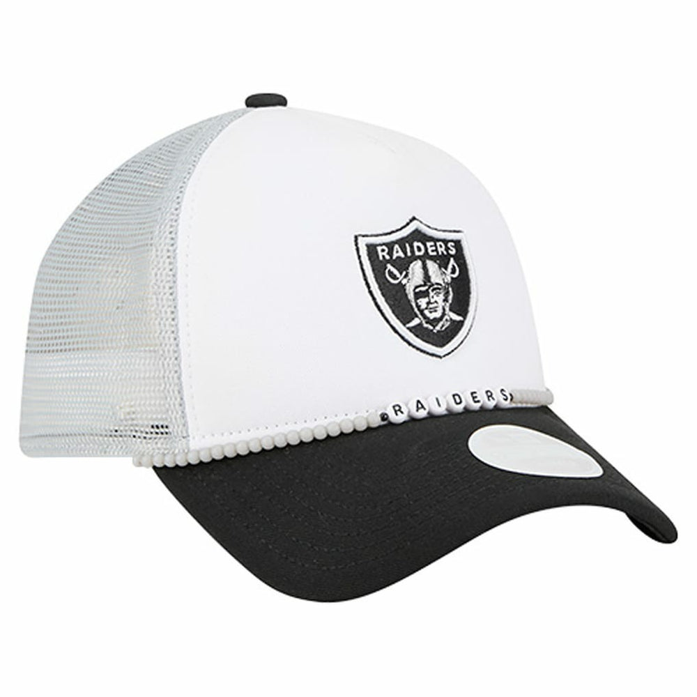 Las Vegas Raiders New Era Women's Friendship Bracelet 9FORTY Adjustable Hat White/Black - NFL