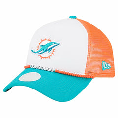 Miami Dolphins New Era Women's Friendship Bracelet 9FORTY Adjustable Hat White/Aqua - NFL