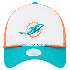 Miami Dolphins New Era Women's Friendship Bracelet 9FORTY Adjustable Hat White/Aqua - NFL
