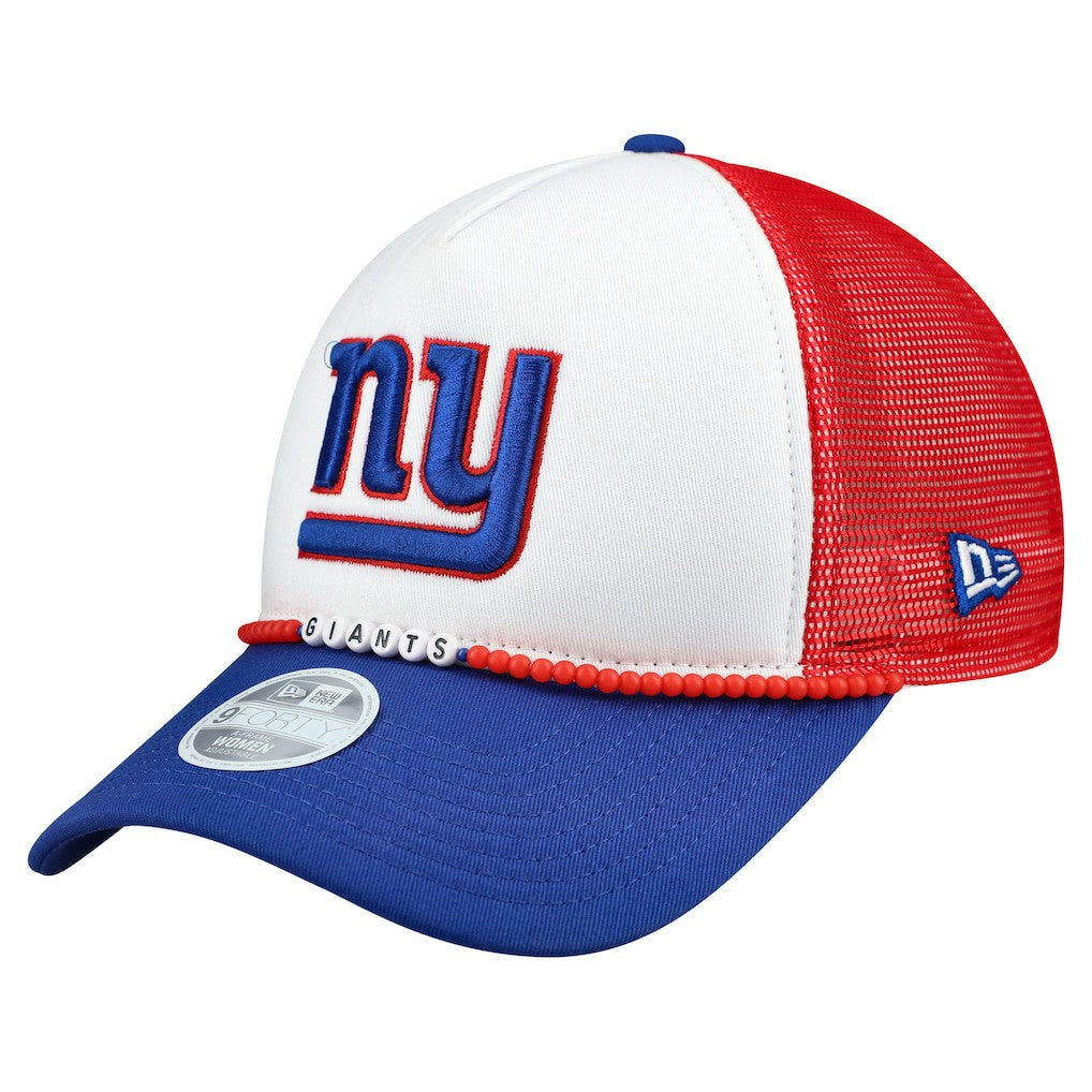 New York Giants New Era Women's Friendship Bracelet 9FORTY Adjustable Hat White/Royal - NFL