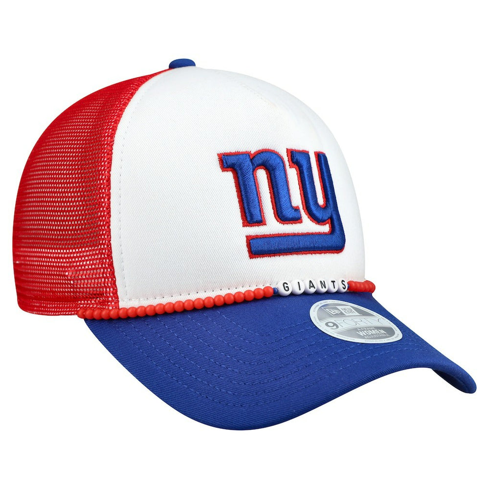 New York Giants New Era Women's Friendship Bracelet 9FORTY Adjustable Hat White/Royal - NFL