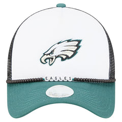 Philadelphia Eagles New Era Women's Friendship Bracelet 9FORTY Adjustable Hat White/Midnight Green - NFL