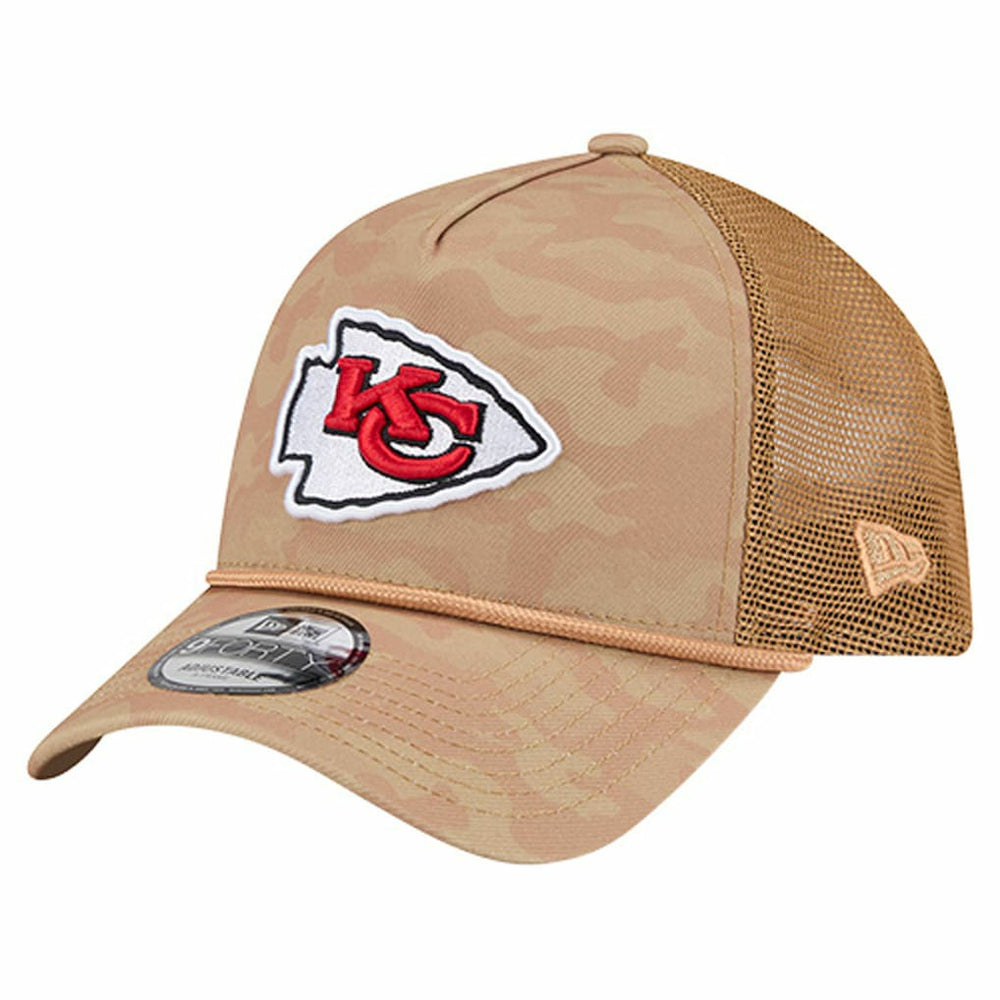 Kansas City Chiefs New Era Wheat Camo 9FORTY Adjustable Hat Tan - NFL