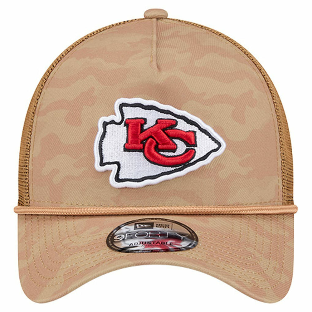 Kansas City Chiefs New Era Wheat Camo 9FORTY Adjustable Hat Tan - NFL