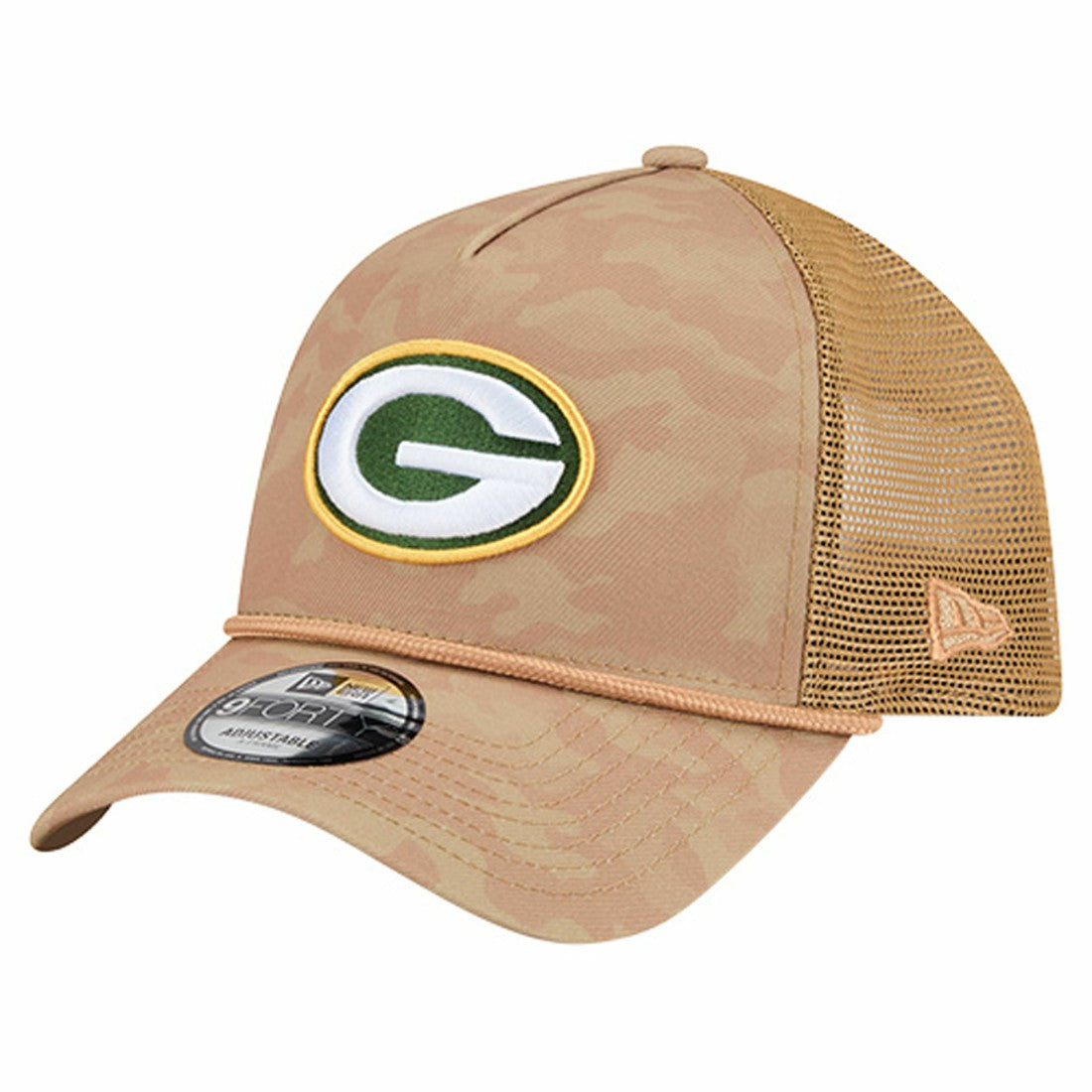 Green Bay Packers New Era Wheat Camo 9FORTY Adjustable Hat Tan - NFL