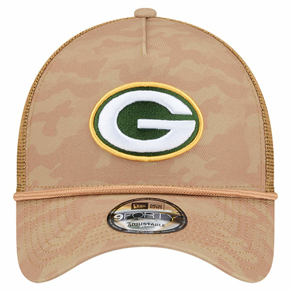 Green Bay Packers New Era Wheat Camo 9FORTY Adjustable Hat Tan - NFL