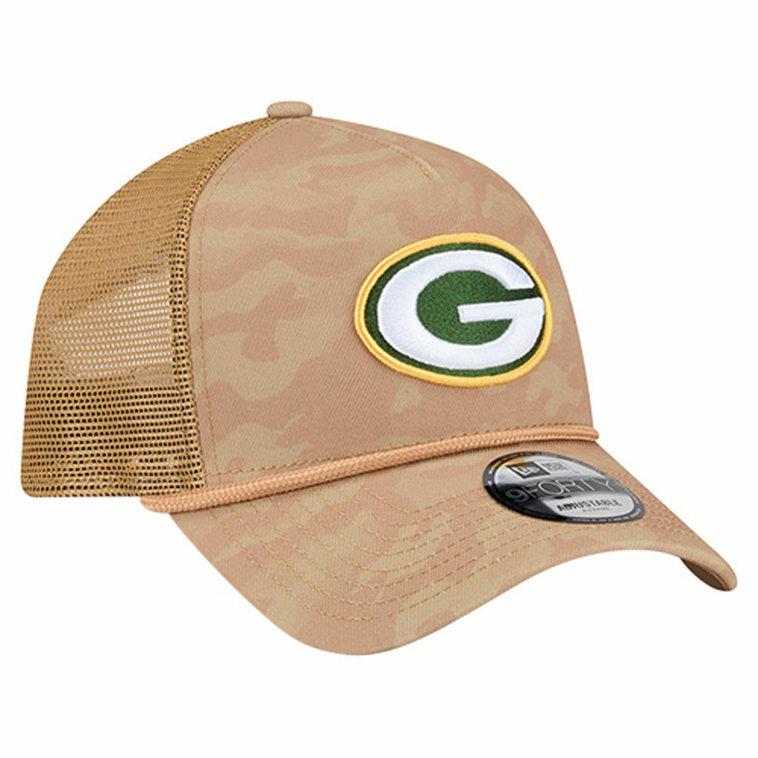 Green Bay Packers New Era Wheat Camo 9FORTY Adjustable Hat Tan - NFL