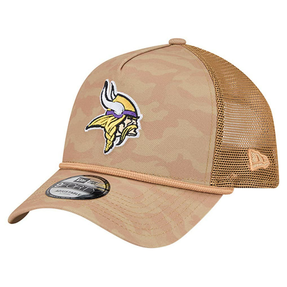 Minnesota Vikings New Era Wheat Camo 9FORTY Adjustable Hat Tan - NFL
