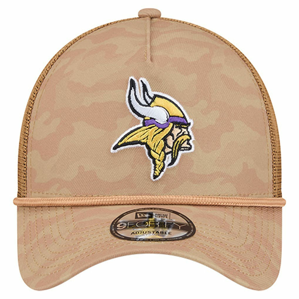 Minnesota Vikings New Era Wheat Camo 9FORTY Adjustable Hat Tan - NFL